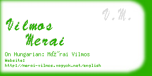 vilmos merai business card